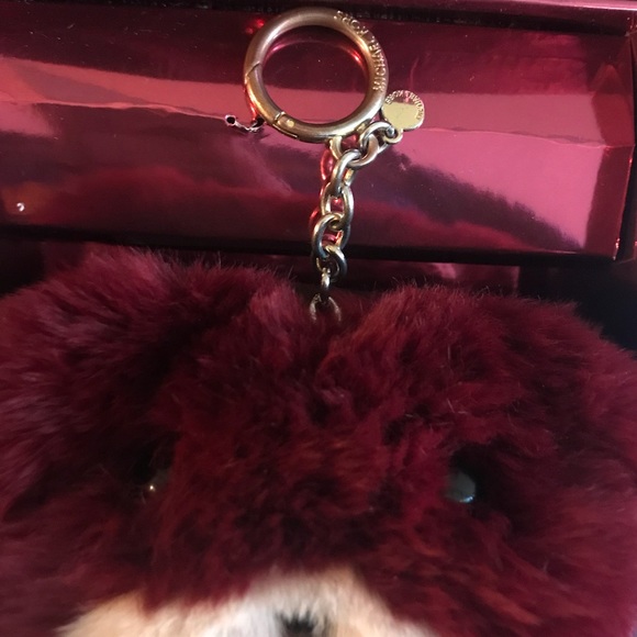 Teddy bear MICHAEL KORS Pom Pom keychain/bagcharm - Picture 2 of 2